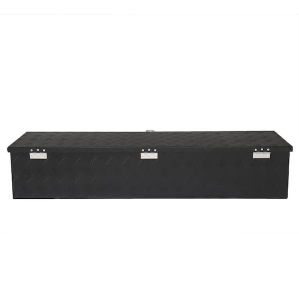 49 in. Black Aluminum Underbody Truck Tool Box with Keys
