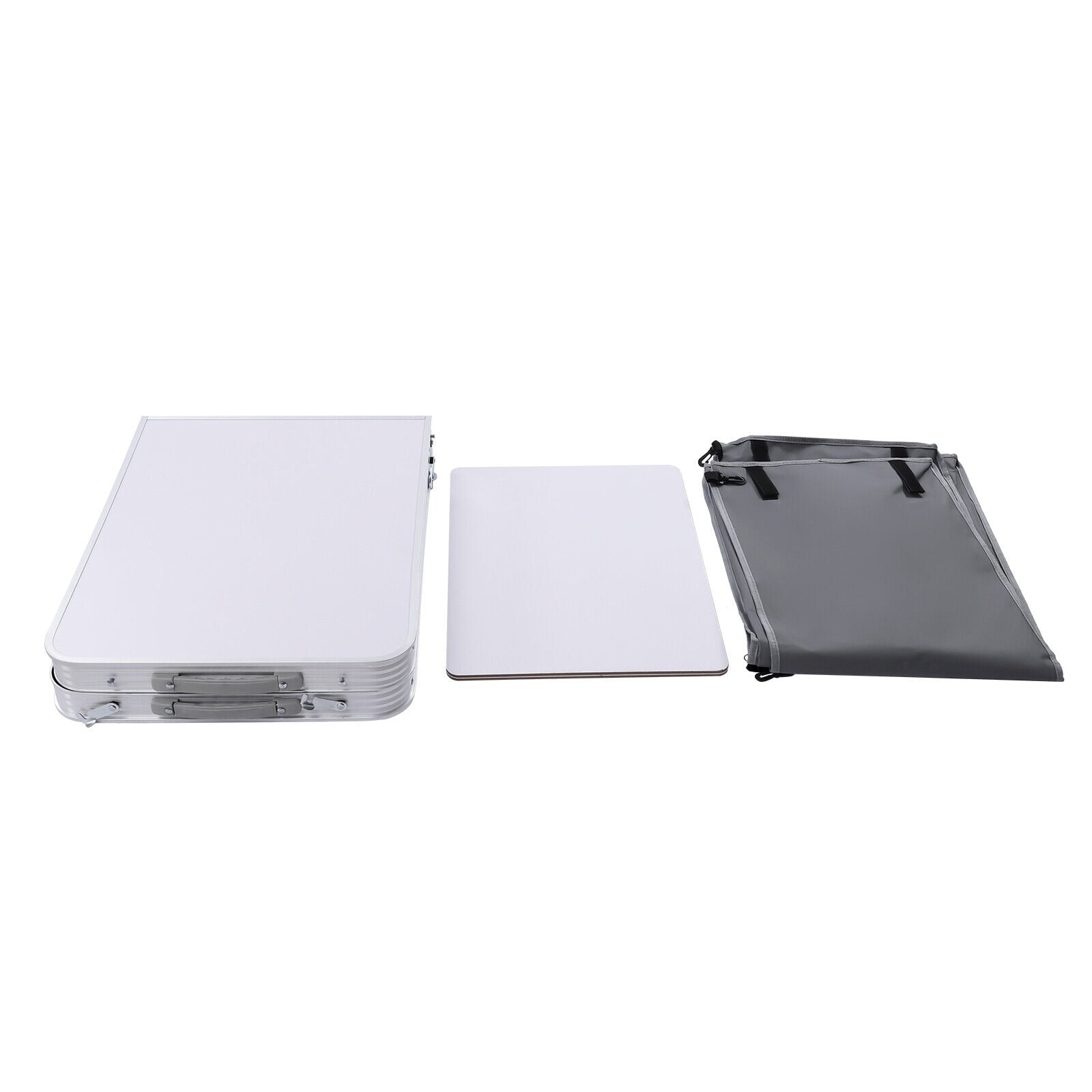 Aluminium Camping Table Kitchen Unit Folding Storage Outdoor Cook Station w/ Bag