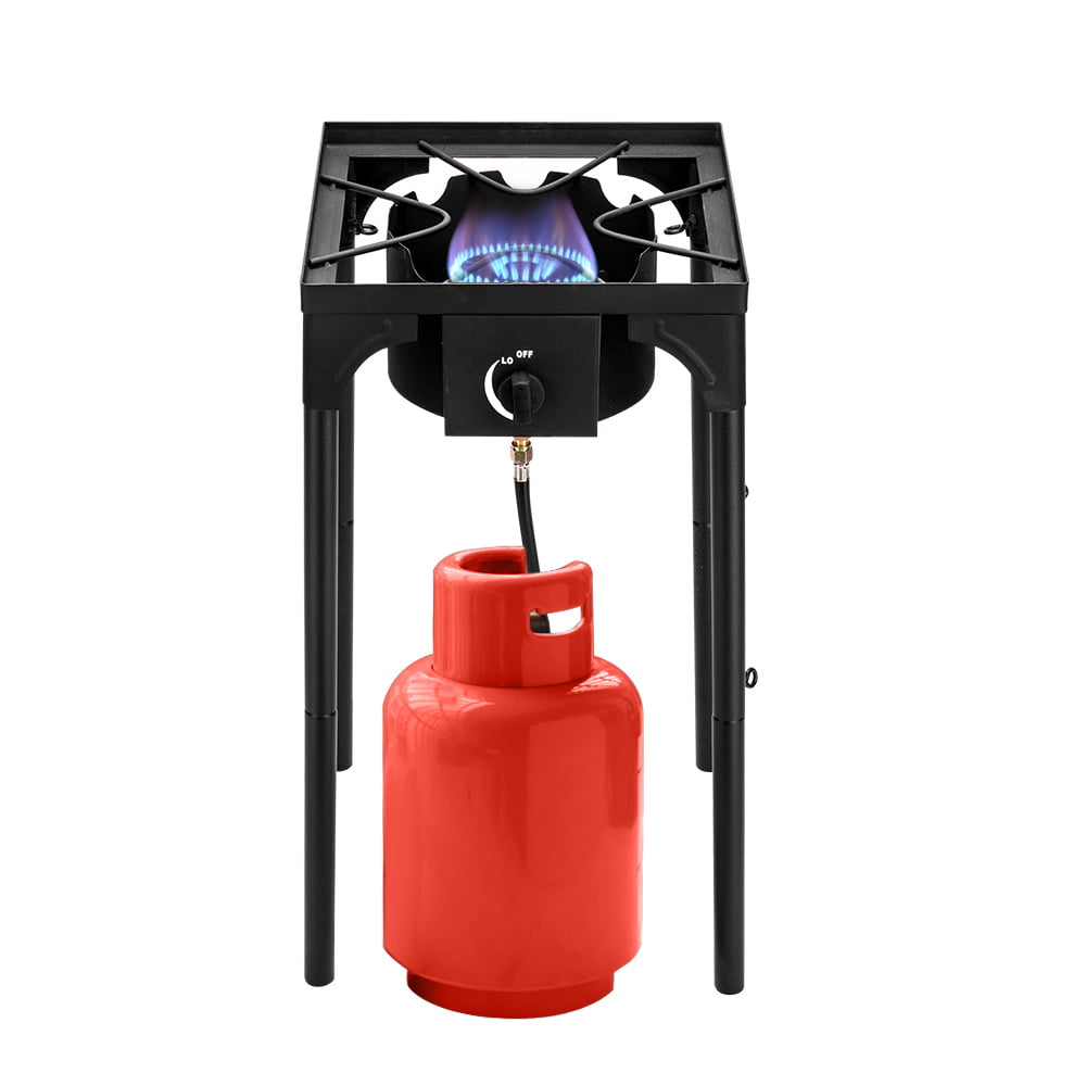 Portable 75,000 BTU Outdoor Single Burner Propane Burner Cooking BBQ Grill