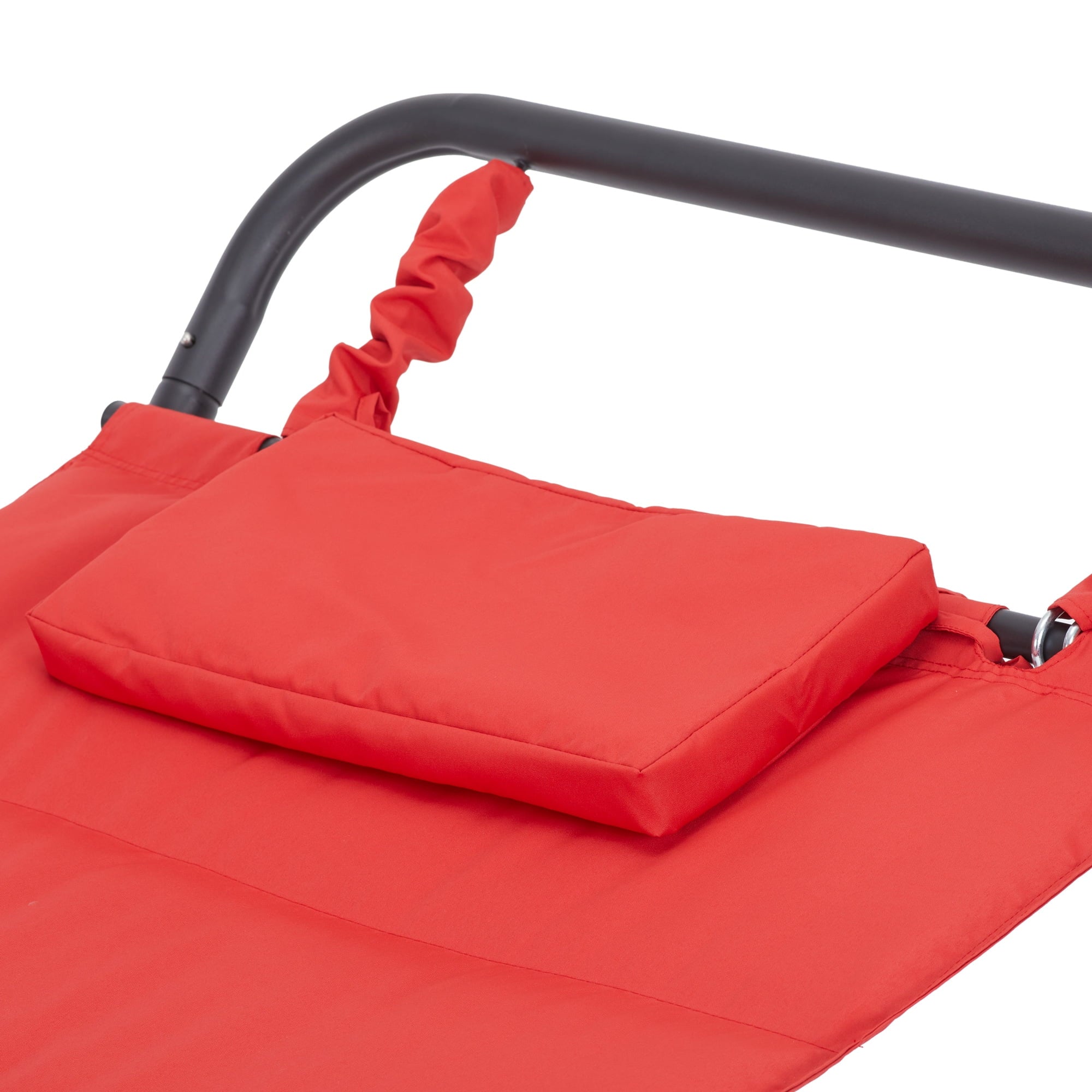 Mainstays Belden Park Polyester Hammock with Stand and Pillow for Outdoor Patio, Multi color, Assembled Length 90.55