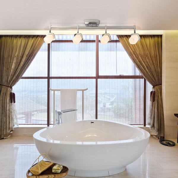 Hogan Ridge 2.9 ft. 4-Light Chrome Integrated LED Fixed Track Lighting Kit