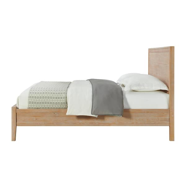 Arden Panel Wood King Bed in Light Driftwood (81 in. W x 86 in. D x 50 in. H