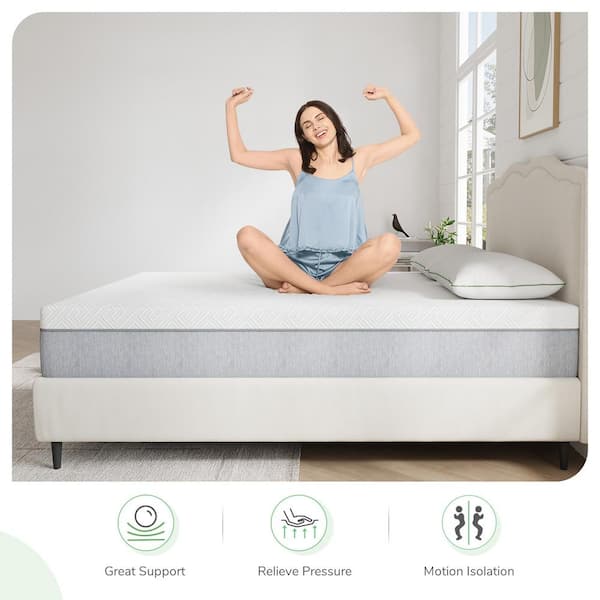 Full Medium Support Cooling Gel Memory Foam 10 in. Breathable and Hypoallergenic Mattress