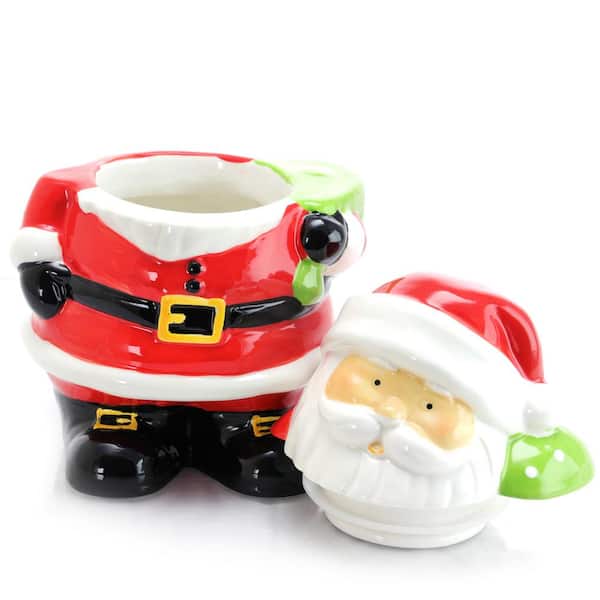 Jovial St. Nick 7.5 Inch Ceramic Santa Holiday Cookie Jar