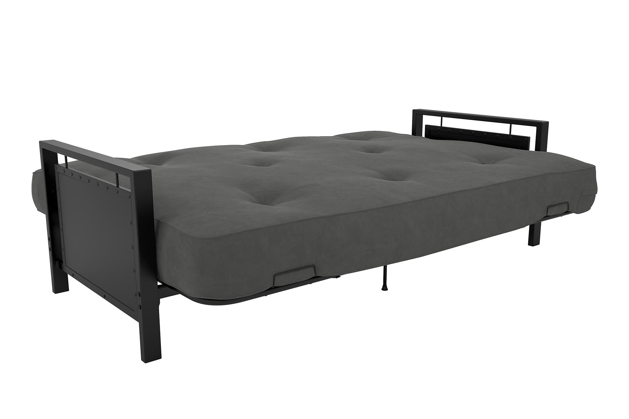 DHP Henley Metal Arm Futon Frame, Black Metal