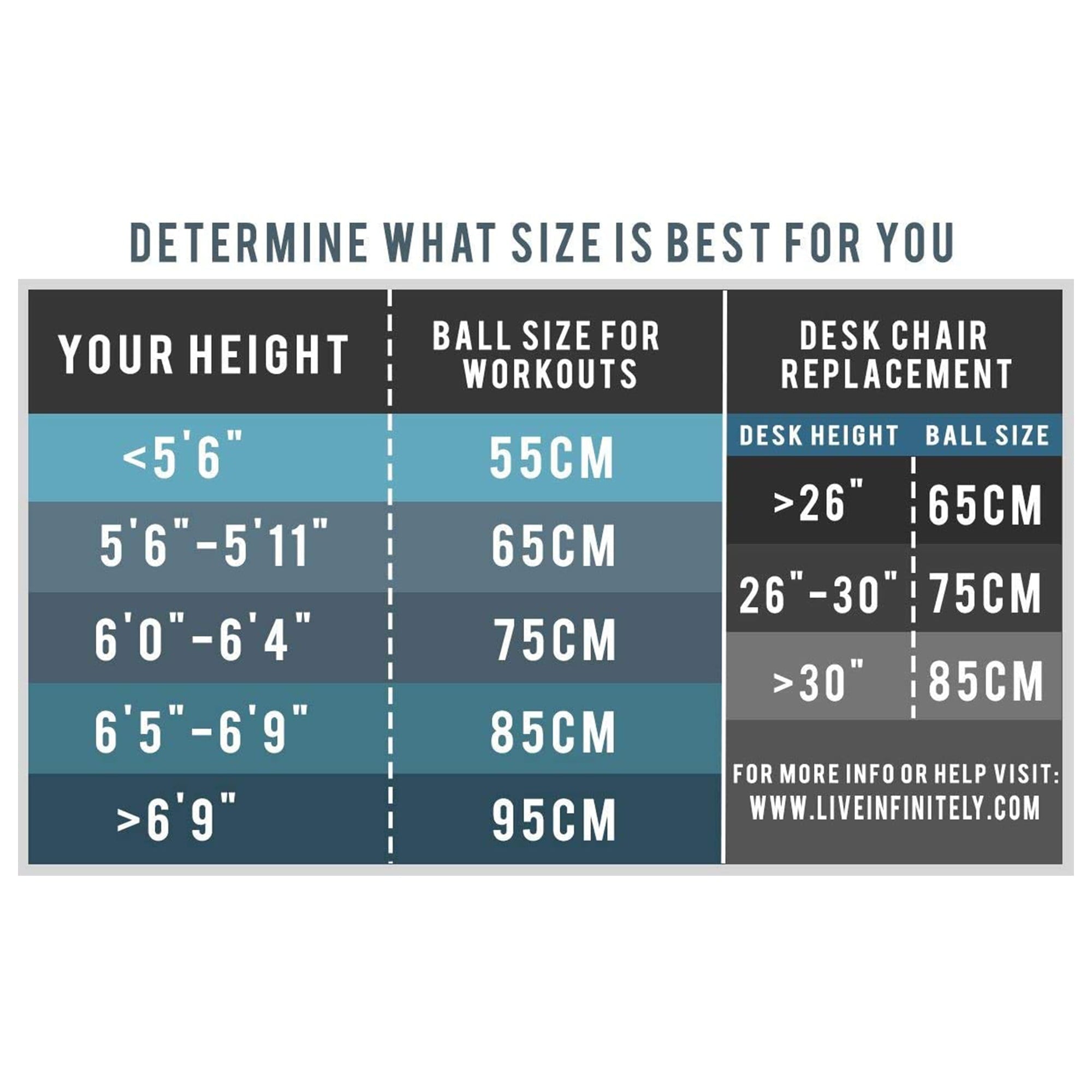 Live Infinitely Exercise Ball Extra Thick Workout Pregnancy Ball Chair for Home Workout (Gray, 95cm)