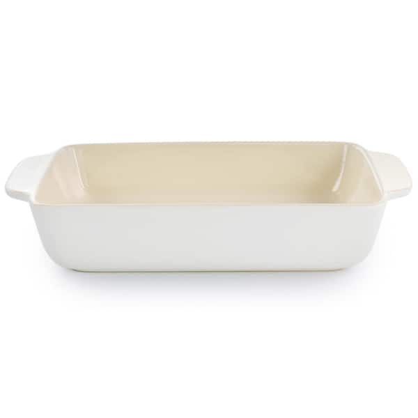 Artisan 4 Quart Rectangular Stoneware Bake Pan in Cream