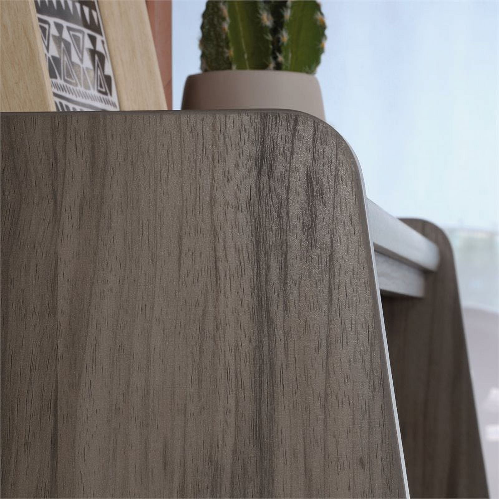 Home Square 2-Piece Set with Lateral File Cabinet & Library Hutch in Jet Acacia