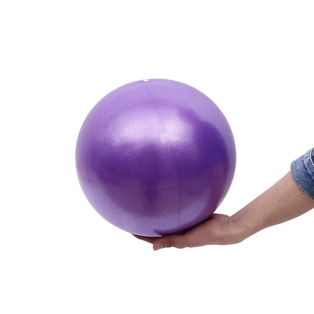 Frcolor Yoga Pilates Ball Small Exercise Ball for Abdominal Workouts and Shoulder Rehabilitation Exercises Core Strengthening At-Home Ab Workouts (Purple 25cm)
