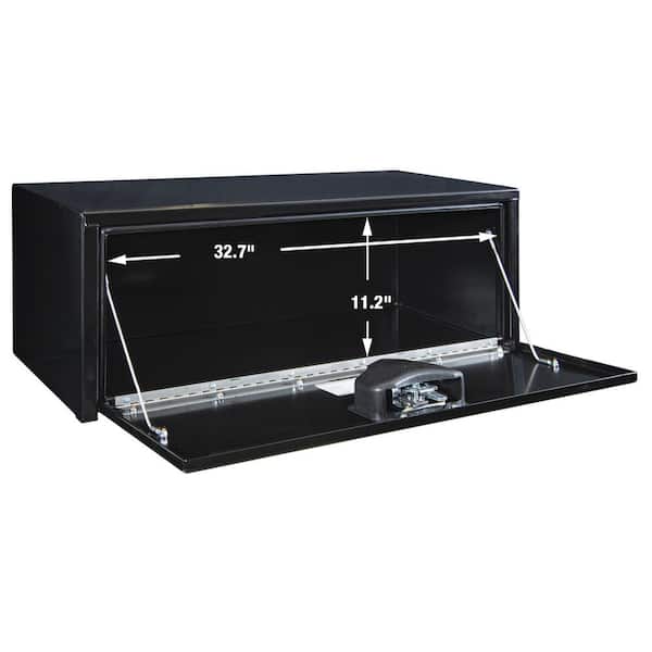 14 in. x 16 in. x 36 in. Gloss Black Steel Underbody Truck Tool Box
