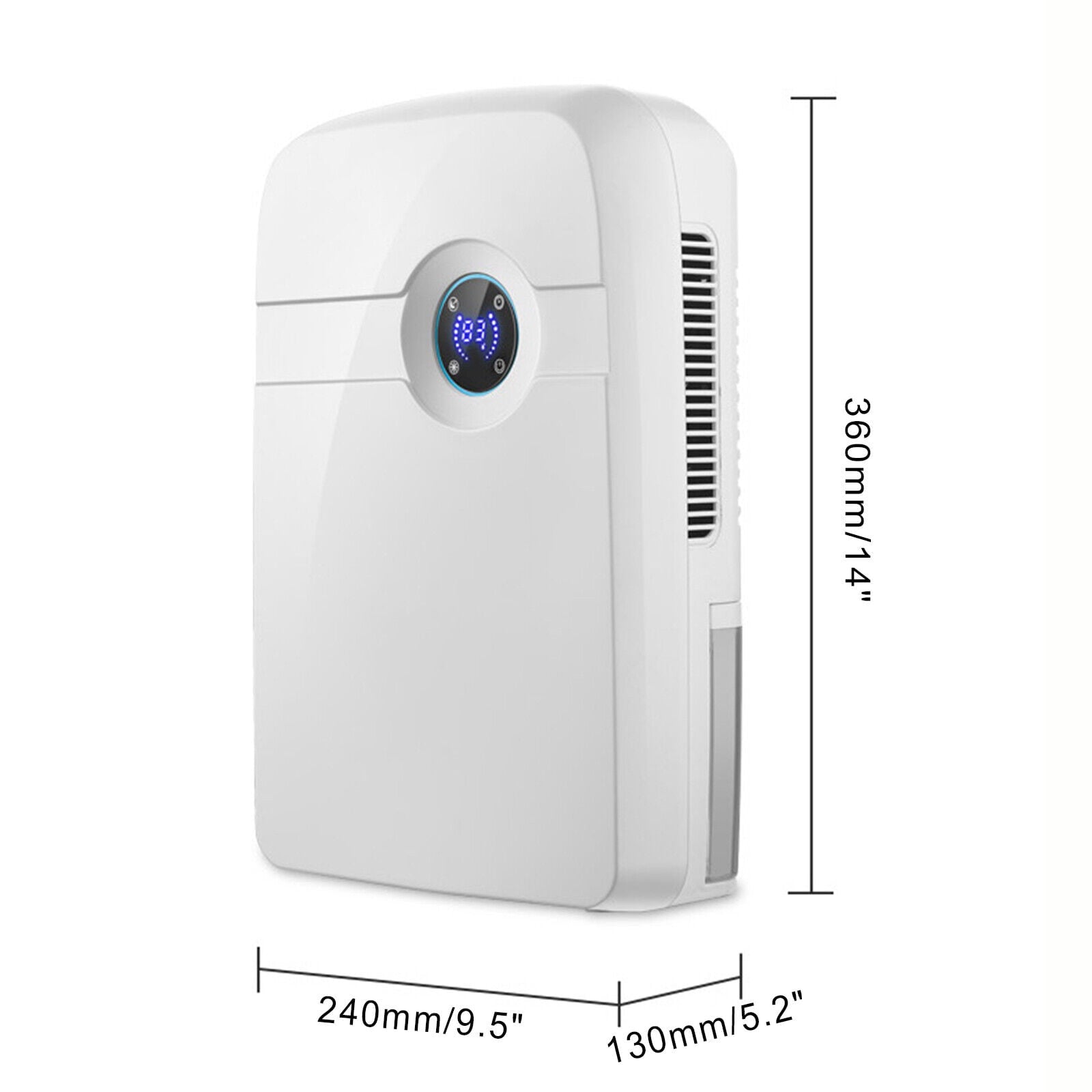 Miumaeov Dehumidifier Large Home 2.5L Air Dryer Damp Moisture Bedroom Remote Control 42W