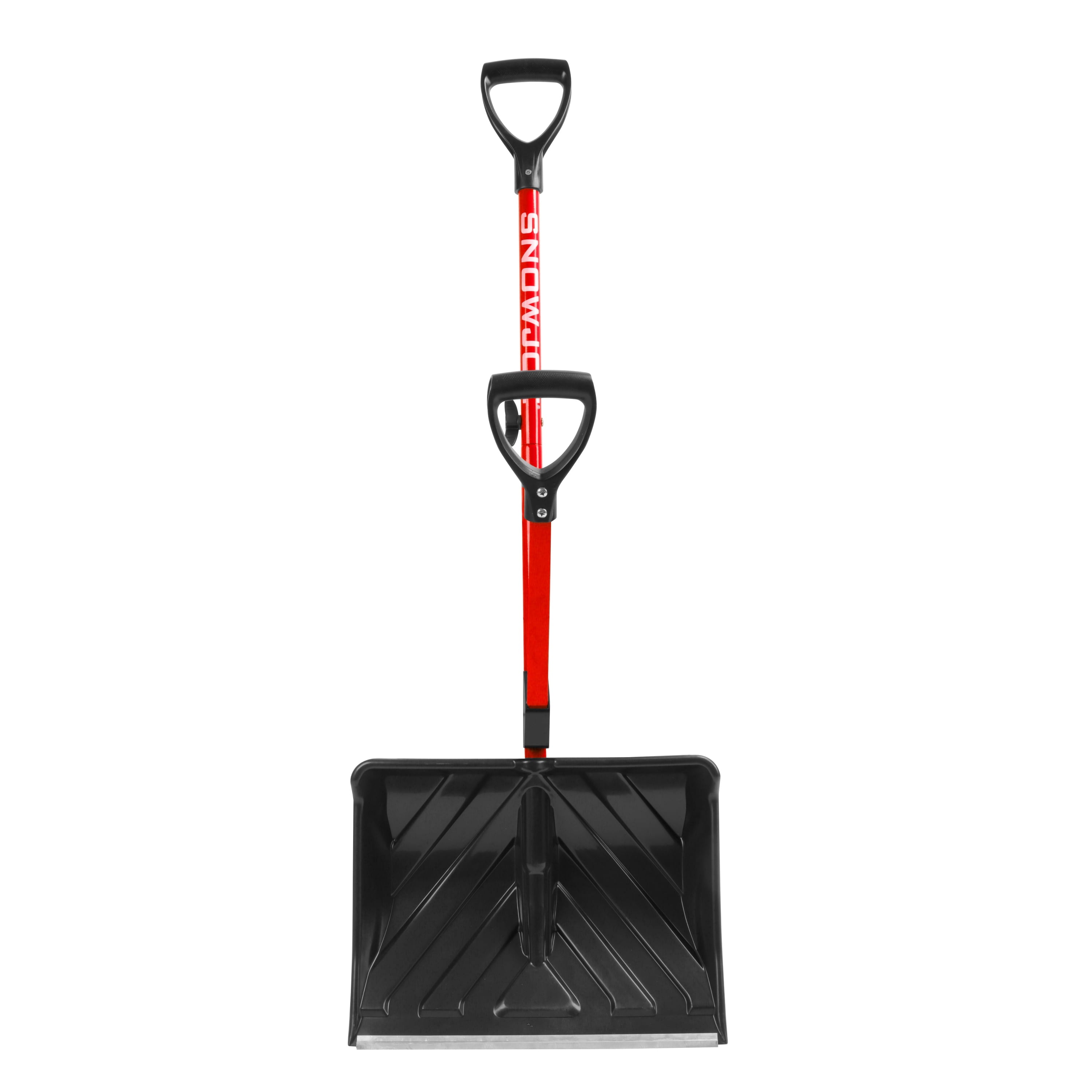 Snow Joe Shovelution Strain-Reducing Snow Shovel, 18-Inch, Spring Assisted Handle (Red)