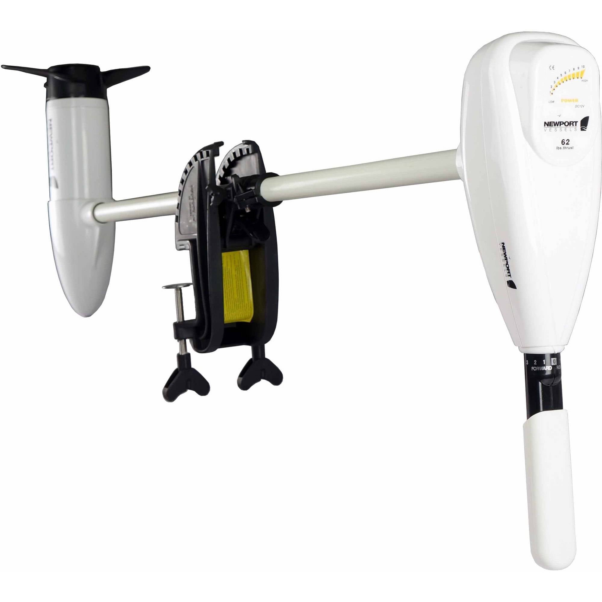 Newport Vessels L-Series 62lb Thrust Transom Mounted Saltwater Electric Trolling Motor w/ LED Battery Indicator (40