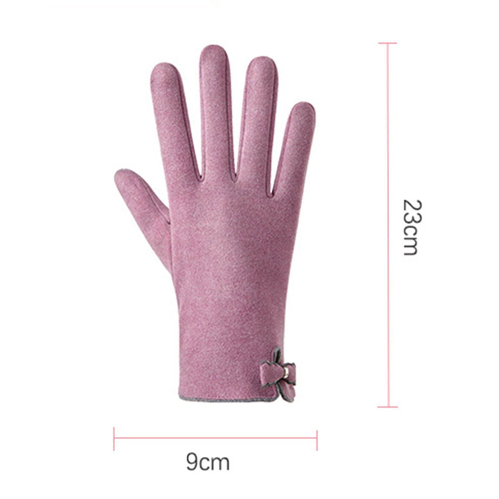 Dyfzdhu Fashion Lace Butterfly Embroidery Fleece Lined Gloves Womens Lambskin Leather Driving Gloves Black
