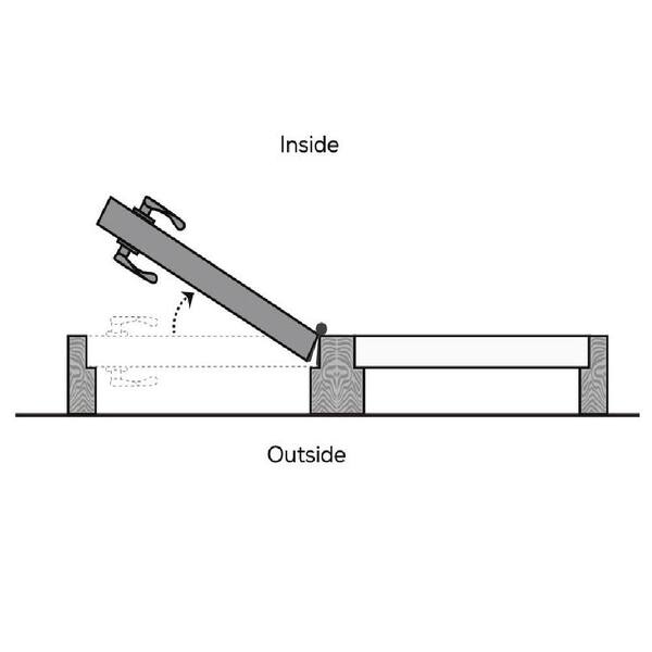 68 in. x 80 in. Full Lite Primed Fiberglass Smooth Stationary Patio Glass Door Panel with Screen