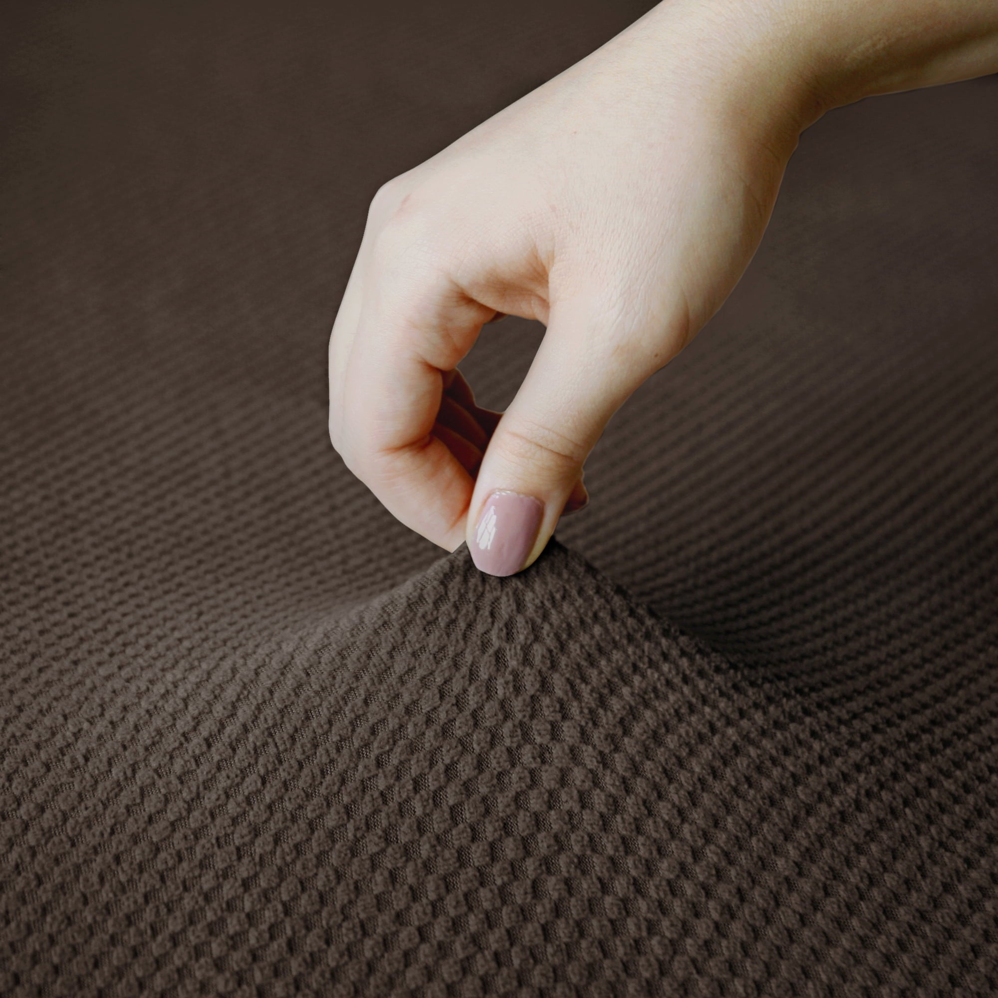 Mainstays 2-Piece Solid Print Polyester Sofa Slipcovers, Brown