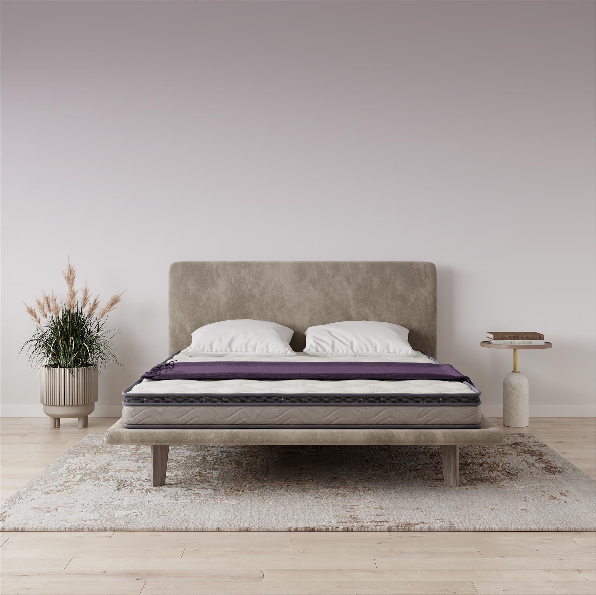 Sleep Regal 6 Inch EuroTop Innerspring Hybrid Mattress, Bed-in-a-Box, Queen