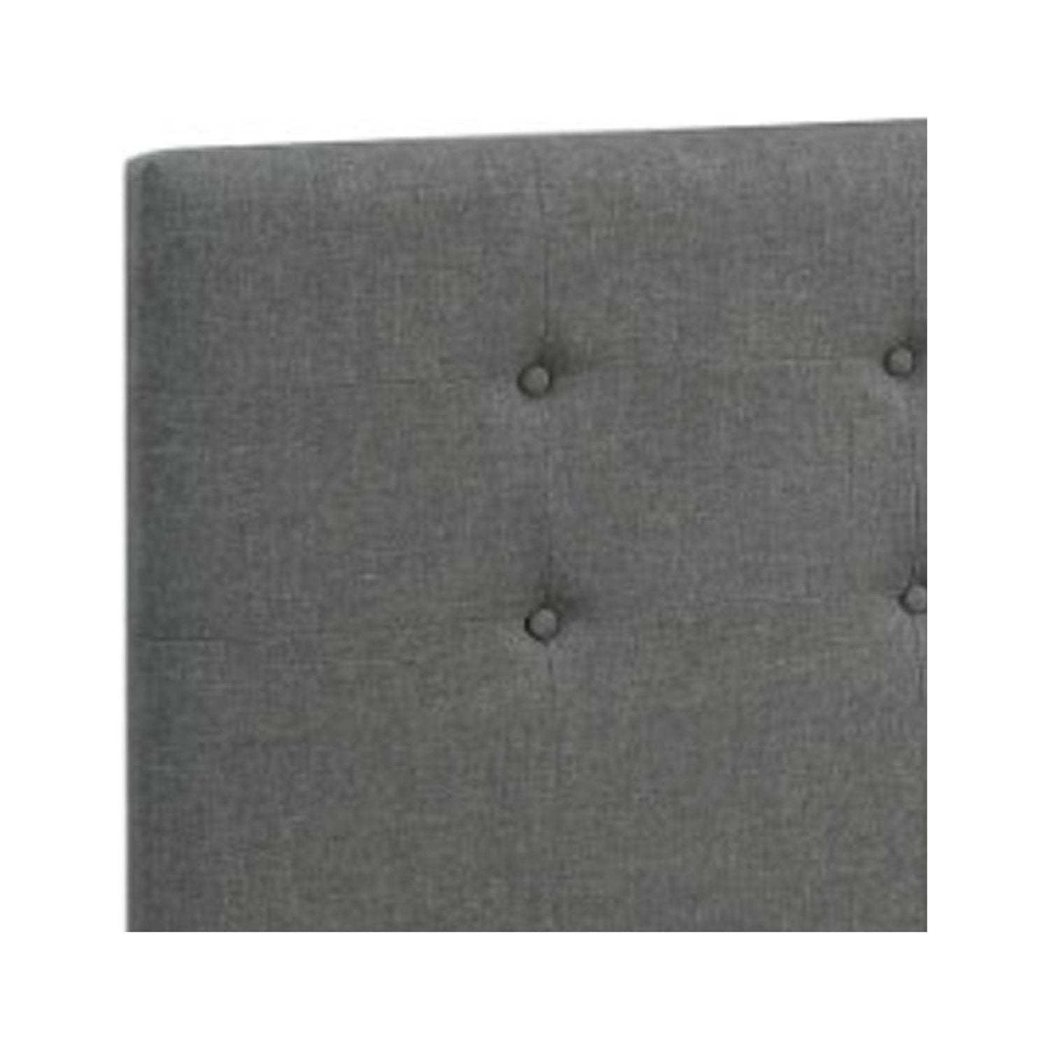 BenJara Upholstered Wooden Full Bed With Button Tufted Headboard & Lower Storage Drawer Gray
