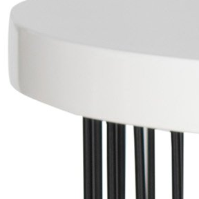 SAFAVIEH Kelly Mid-Century Solid Lacquer Side Table, White