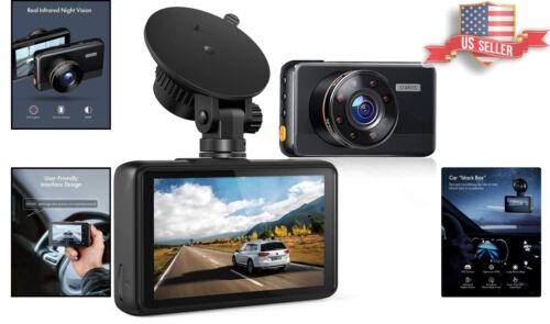 Premium Dash Cam - 2 Mounting Options, Enhanced Night Vision, Motion Detection