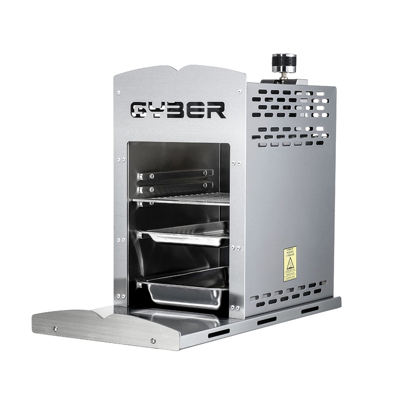 Gas Infrared Grill (Propane) Single, Vertical Cooking and Outdoor Grilling | BBQ Chicken, Steak, Fish, Vegetables | Fast, Efficient Heating Element | Stainless Steel