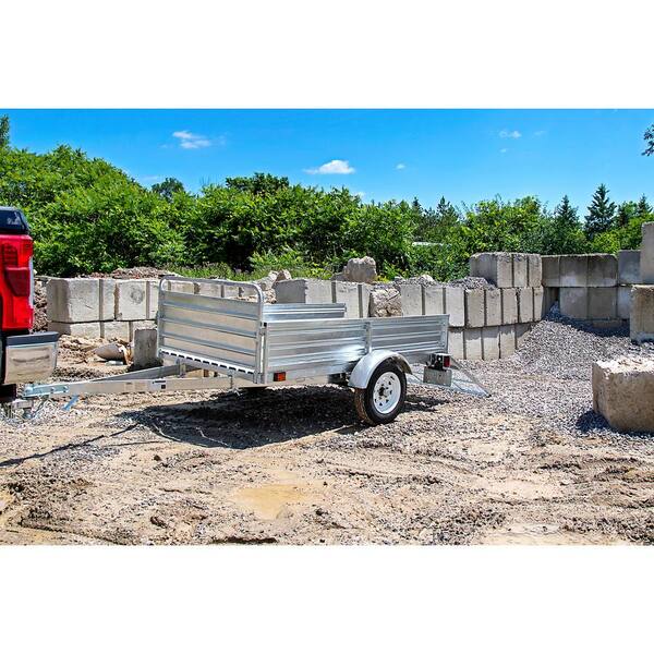4.5 ft. x 7.5 ft. Single Axle Galvanized Utility Trailer Kit with Drive-Up Gate