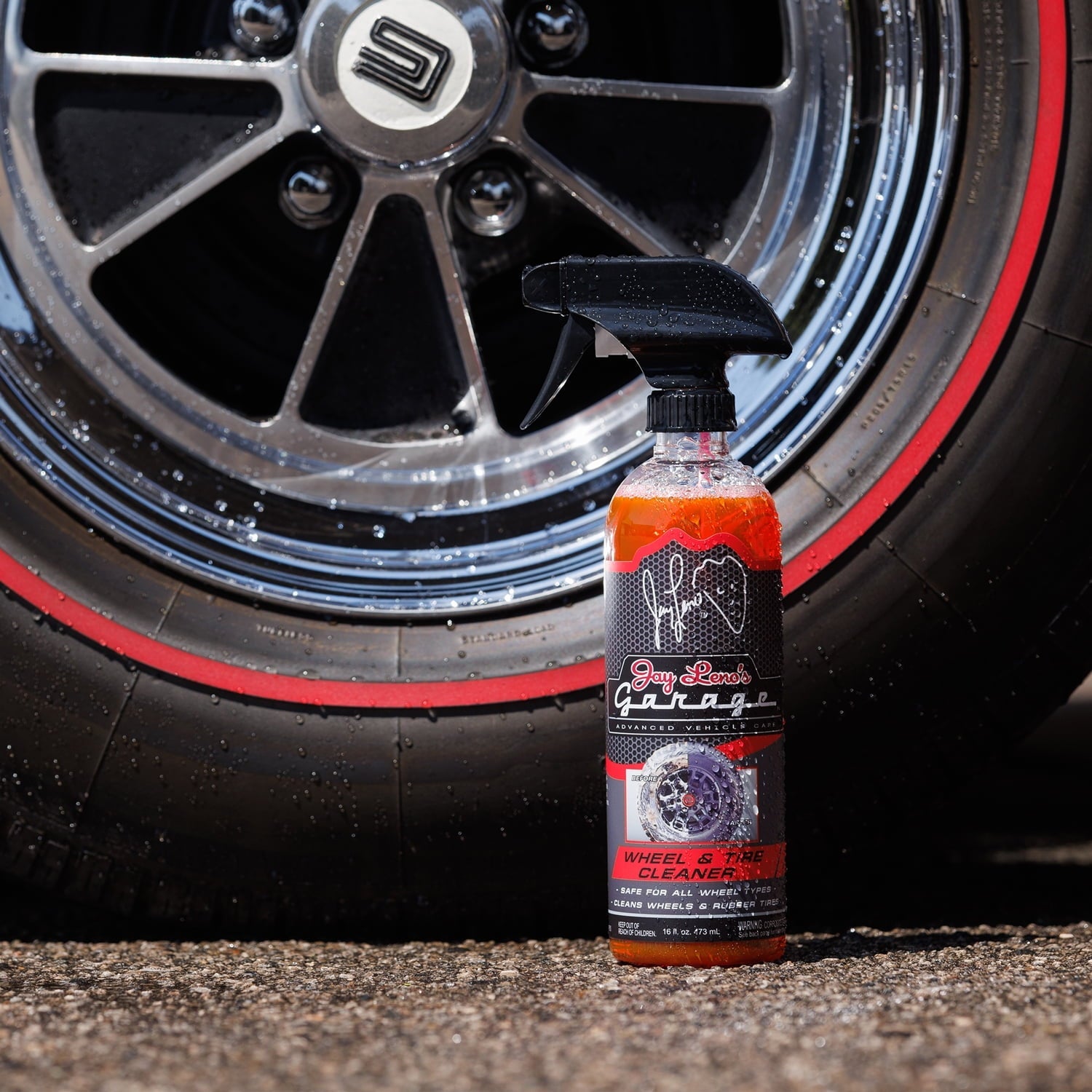Jay Leno's Garage Wheel & Tire Cleaner (16 oz) - Easily Clean Car Wheels & Tires