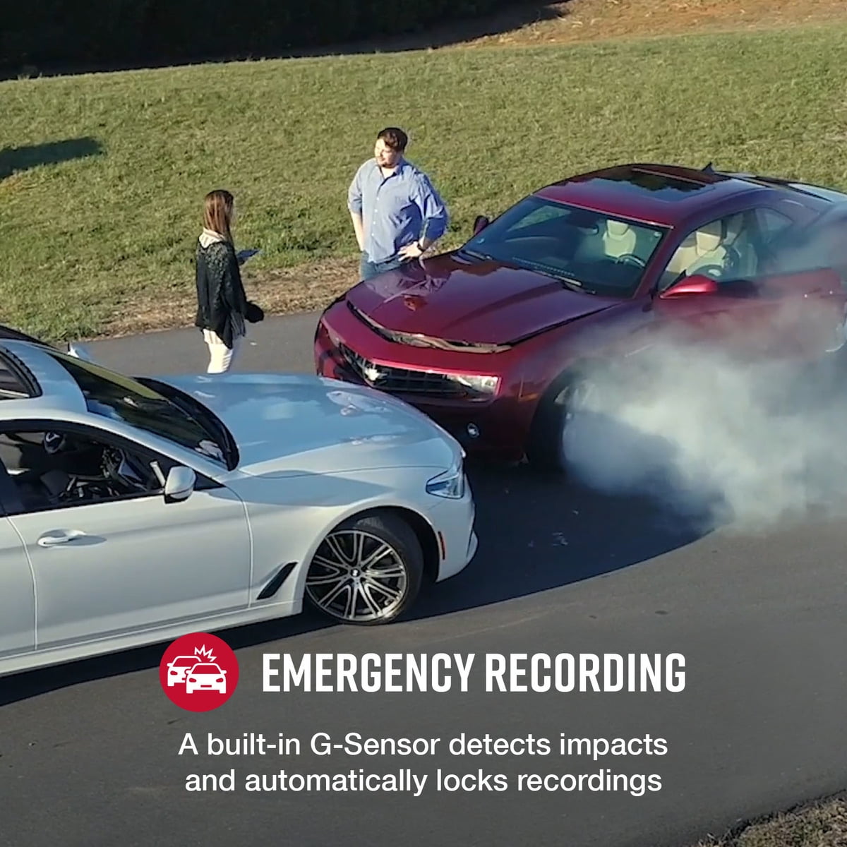 Cobra - SC 201 Dual-View Smart Dash Camera with Built-In Cabin-View l 1080P Resolution l With Night Vision and Real-Time Driver Alerts