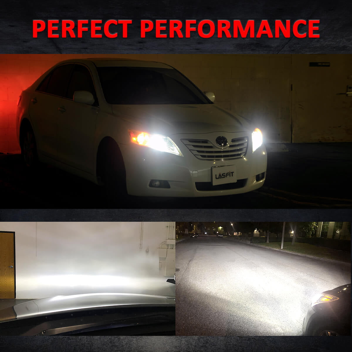 Lasfit 9006 HB4 LED Headlight Bulbs Low Beam/Fog Light, Super Bright 72W 8000LM 6000K