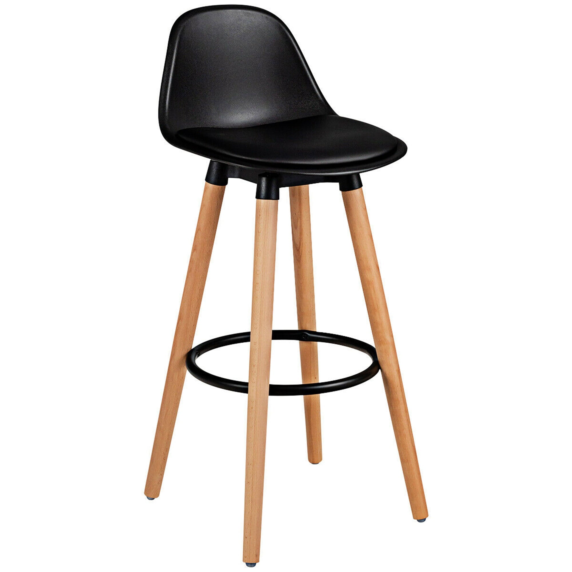 Gymax Set of 2 Mid Century Barstool 28.5