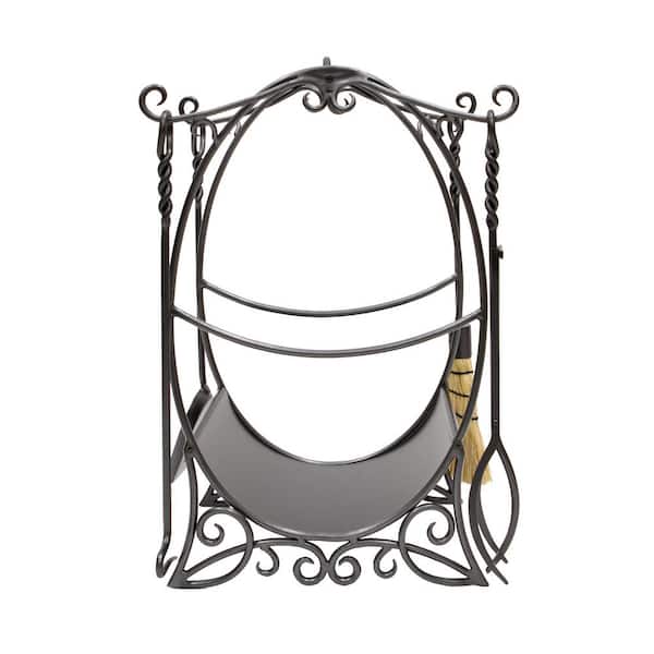 31 in. Tall Graphite Cottage Wood Holder with 4 Tools