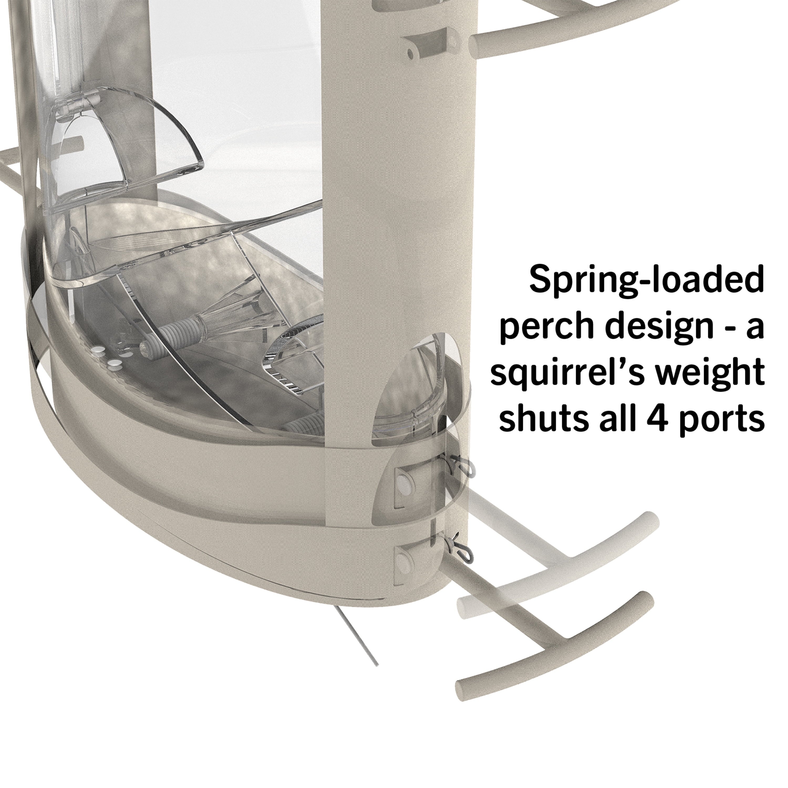 Squirrel-X, X1 Squirrel Resistant Wild Bird Feeder, 4.2 lb Seed Capacity, Satin Nickel Finish