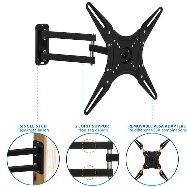 Full Motion Swivel Bracket TV Wall Mount for 23 in. to 55 in. Screens