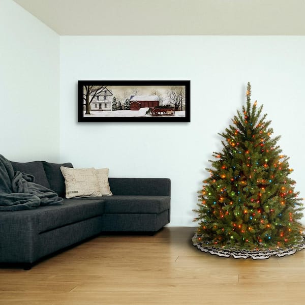 4.5 ft. Dunhill Fir Artificial Christmas Tree with Multicolor Lights