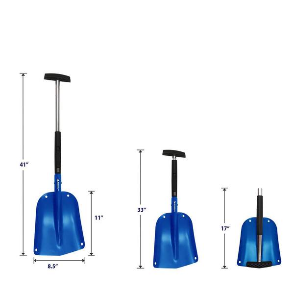 40 in. Ultra-Compact Telescopic Folding Snow Shovel
