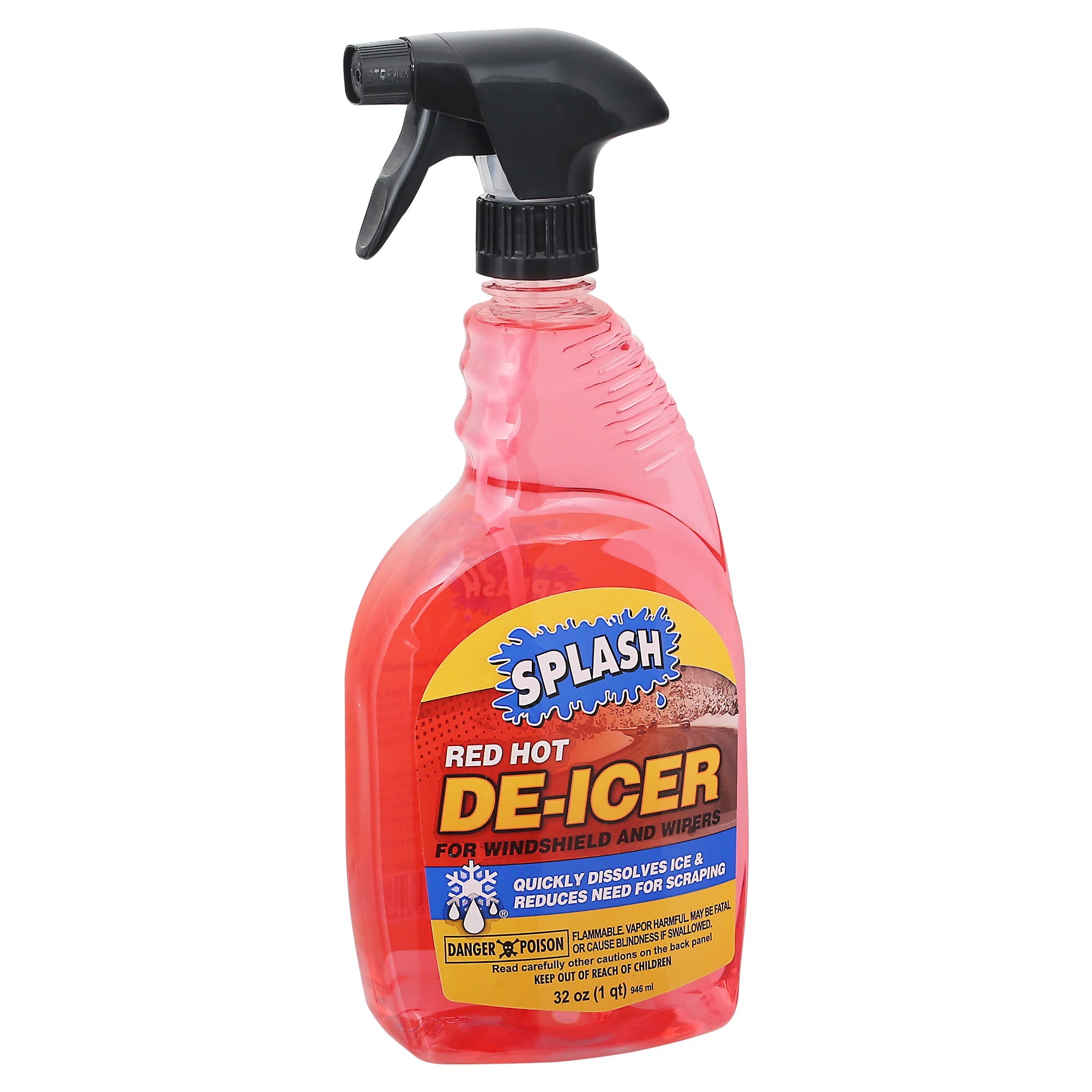 Splash Red Hot De-icer Windshield Trigger Spray 32 Ounces (Pack of 3)