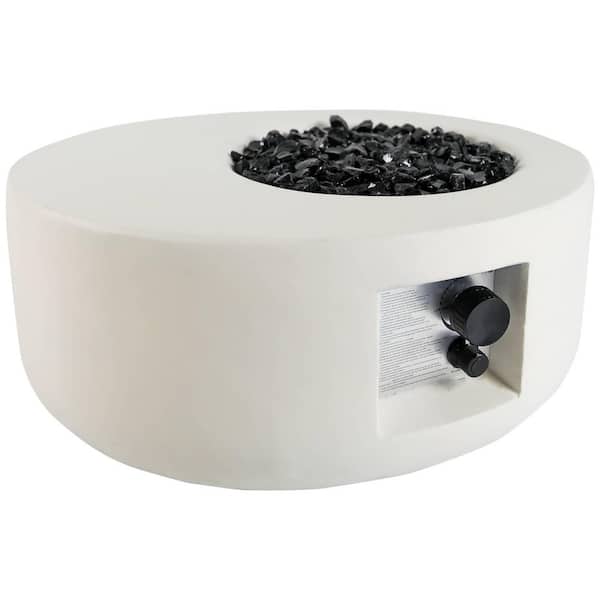 26 in. Carlisle MGO Propane Fire Pit Table with Glass Beads and Cover