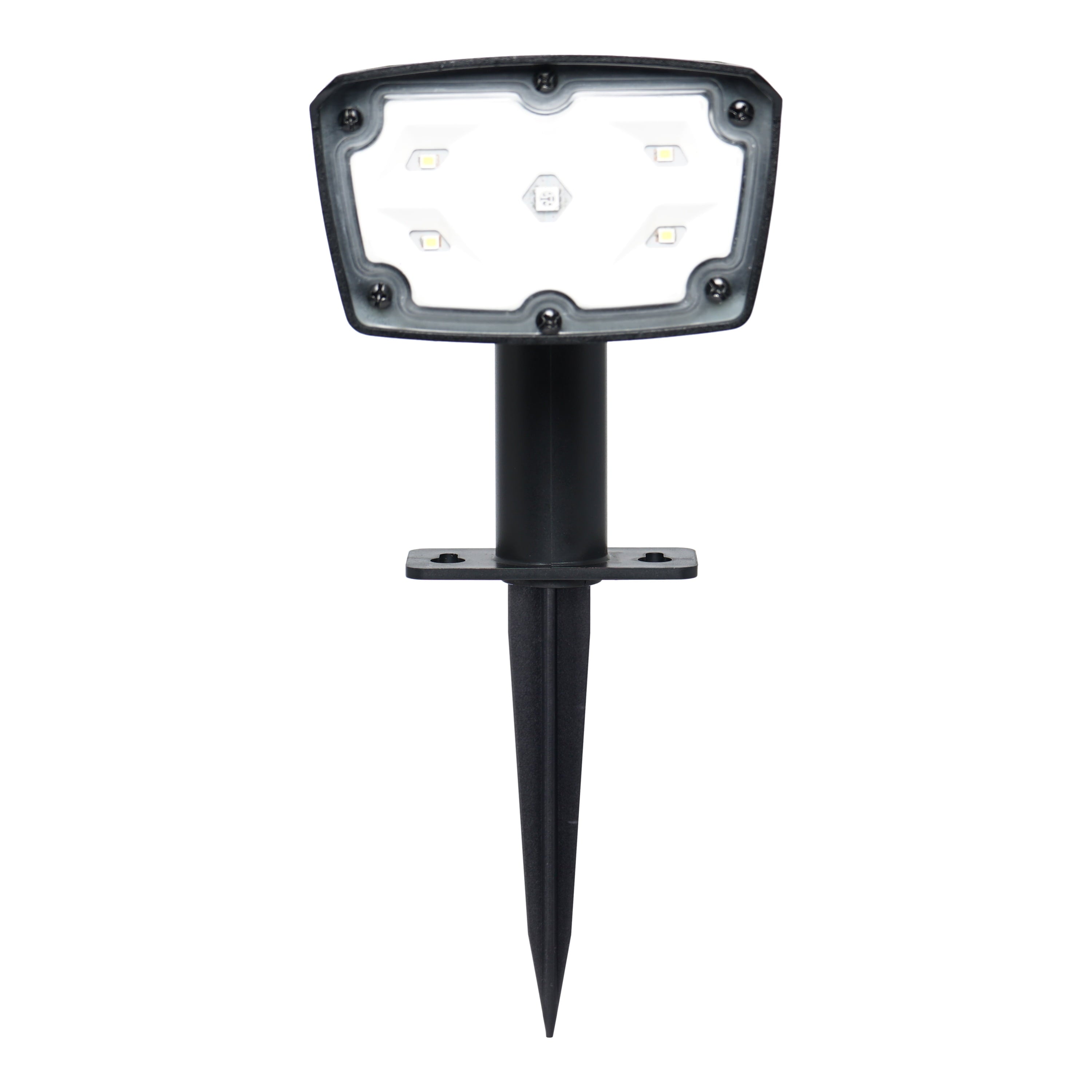 Mainstays 100 Lumen Solar Powered Color Change LED Spotlight with Mount or Ground Stake Option Durable Plastic Construction