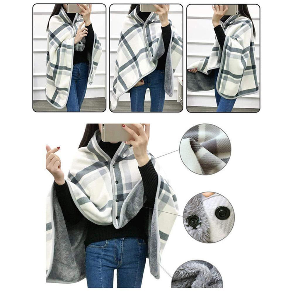 Doublelayer Blanket Scarf ultra-soft plush style Ponchos Shawls and Wraps