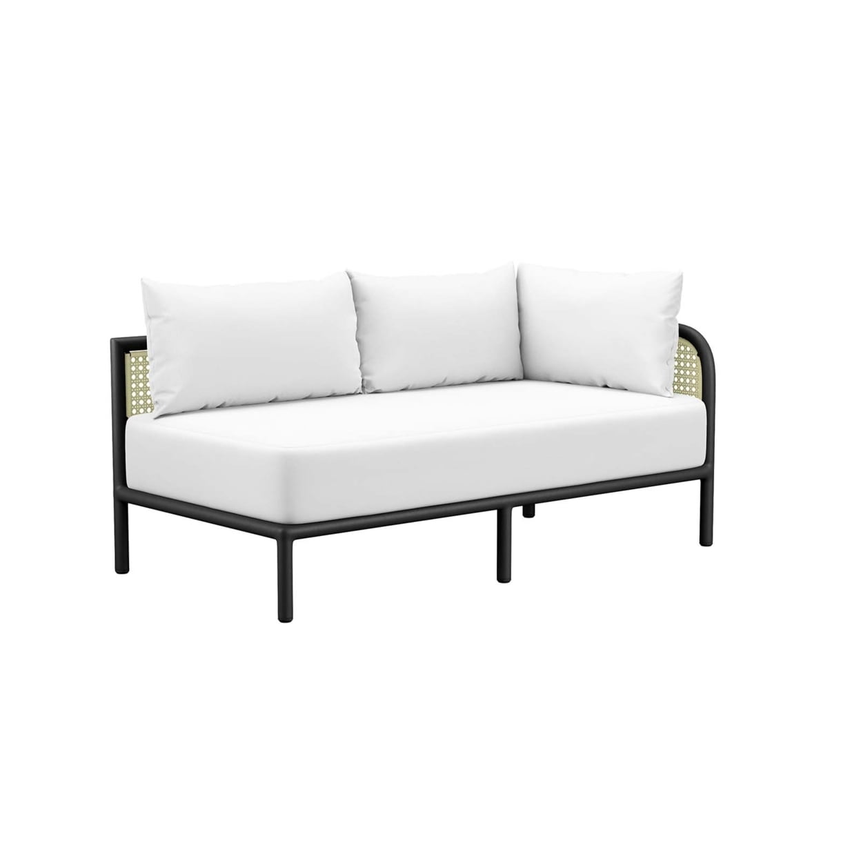 Hanalei Outdoor Patio 3-Piece Sectional-EEI-5631-IVO-WHI