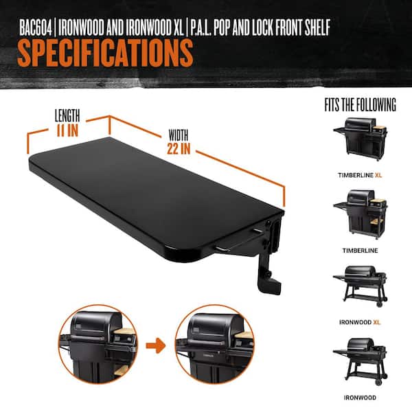 Ironwood Wi-Fi Pellet Grill and Smoker in Black