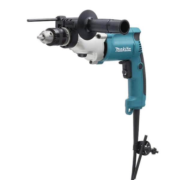 6.6 Amp 1/2 in. Corded Variable Speed Hammer Drill with Torque Limiter Side Handle Depth Gauge Chuck Key Hard Case