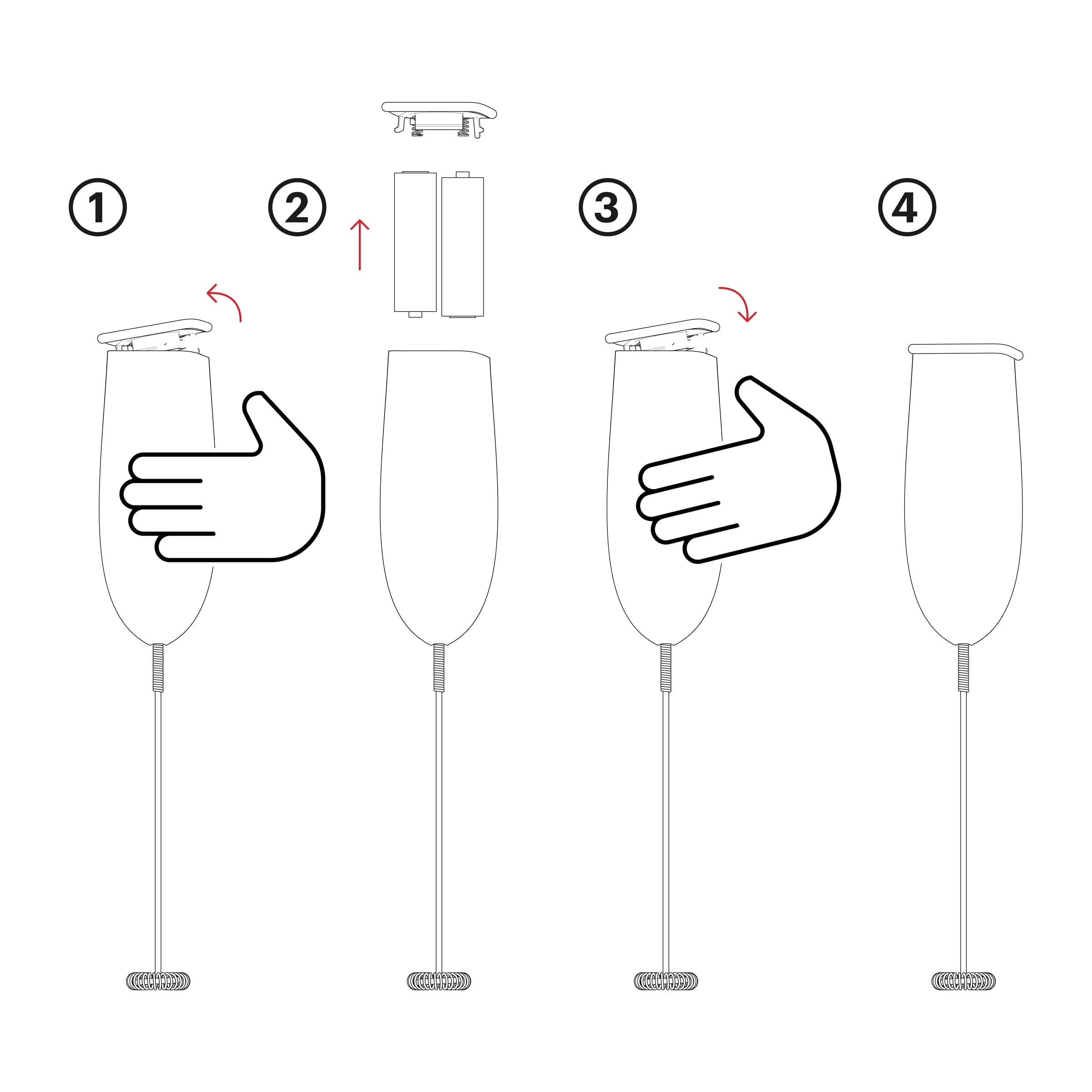 Bodum Schiuma Battery Operated Milk Frother, White