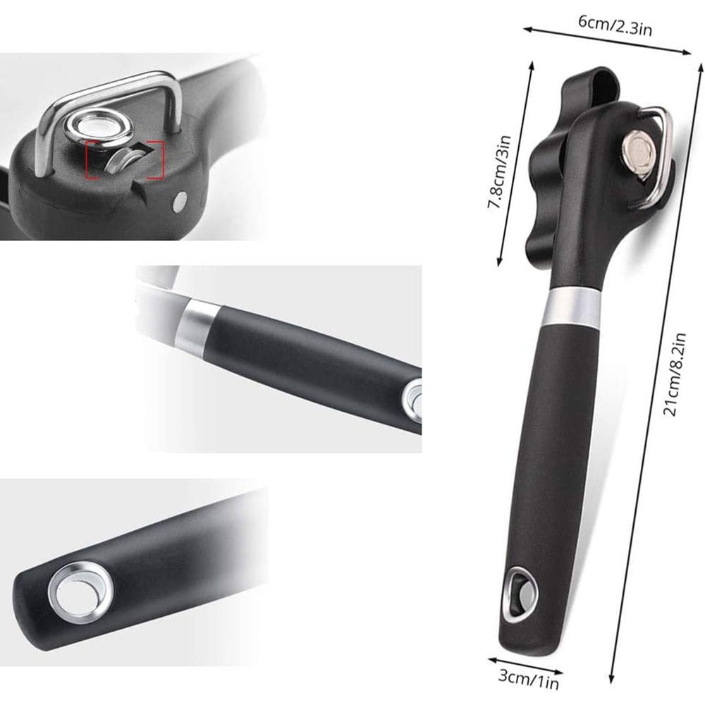 Mighty Rock Can Opener Manual Cutting Can Opener Safe Smooth Edge Stainless Steel Ergonomic Can Opener Kitchen Restaurant