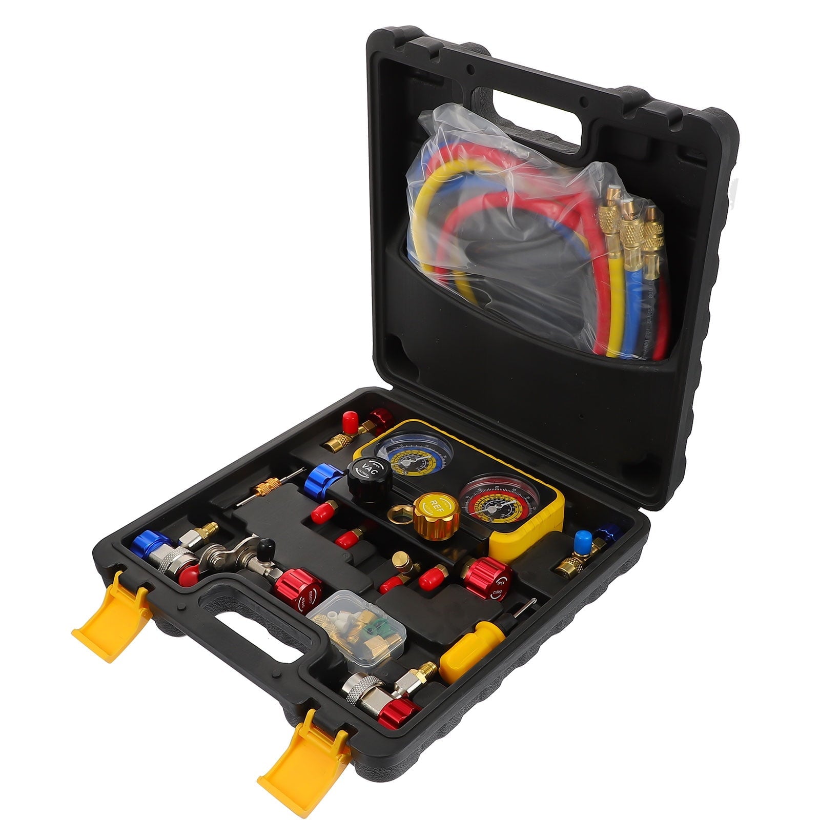 1 Set 4 Way A/C Manifold Gauge Set Fits R134A R410A R32 R22 Refrigerants