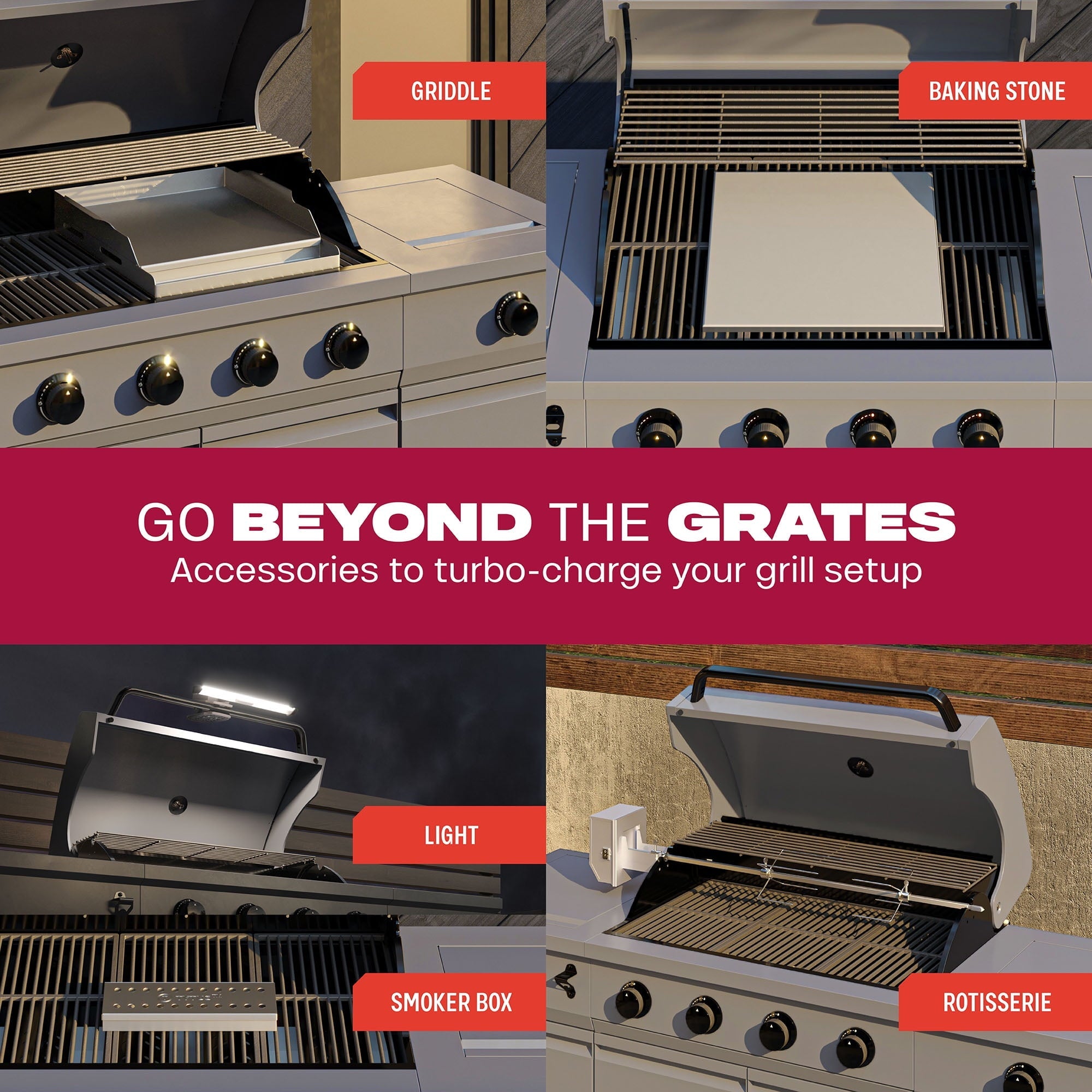 TYTUS 4-Burner Fresno Series Gunmetal Gray + Graphite Stone Island Grill