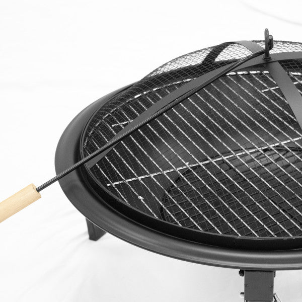 WestinTrends Star & Moon Bonfire Round Steel Wood Burning Patio Fire Pit for Outdoor Patio