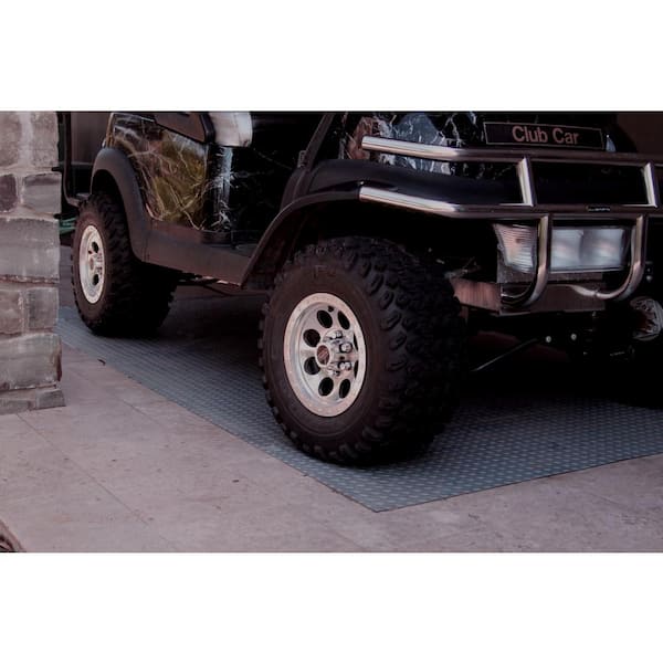 7.5 ft. x 22 ft. Pewter Textured PVC X-Large Car Mat