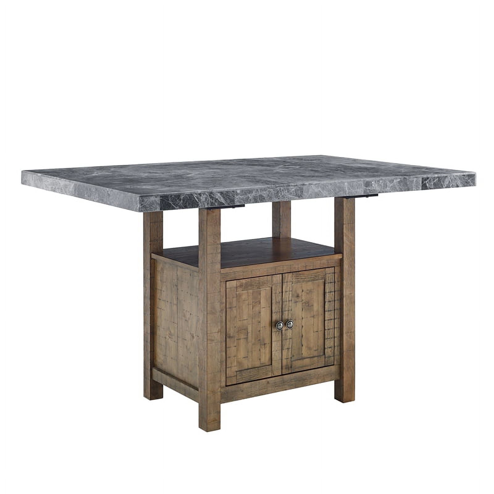 Grayson Gray Marble Counter 7-Piece Dining Set