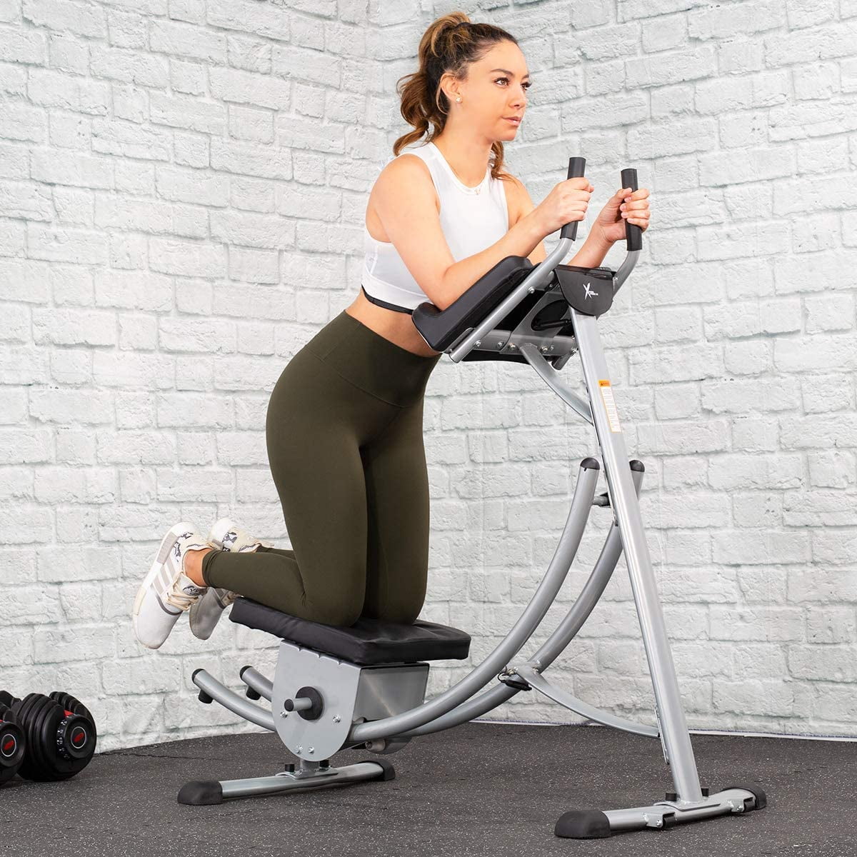XtremepowerUS Roller Coaster Abdominal Trainer Machine Waist Fitness Equipment Abdomen Exercise Machine